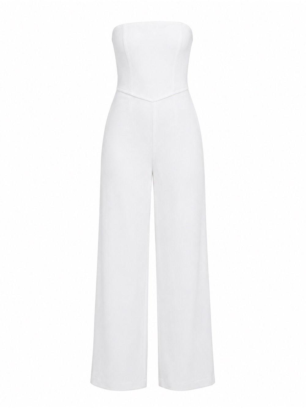 Wild Fable (Target) Strapless White Wide-Leg Jumpsuit